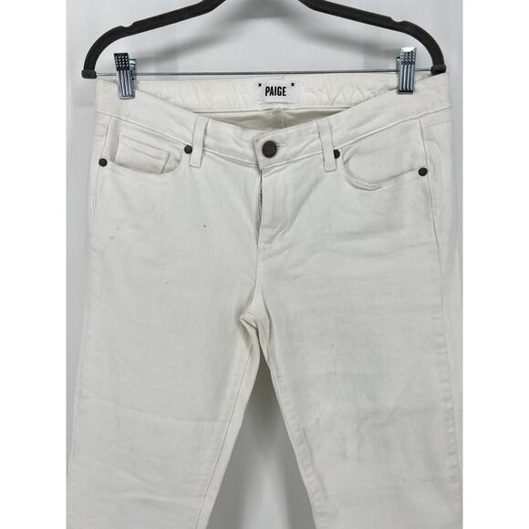 Paige white skyline boot jean pants 31 - Picture 2 of 6